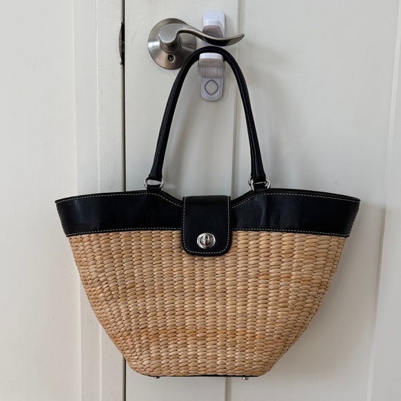 Talbots Handbags - TALBOTS Wicker Basket Bag